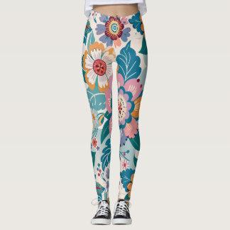 Muster der östlichen Retro-Floral Leggings