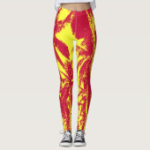 Muster der Palm Tree-Blätter Leggings (Vorderseite)