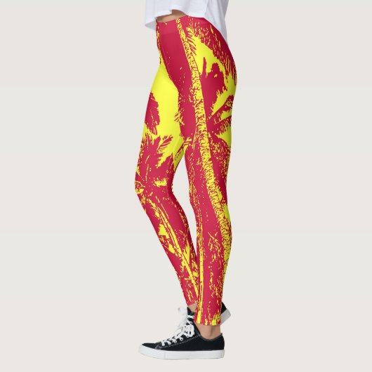 Muster der Palm Tree-Blätter Leggings (Links)