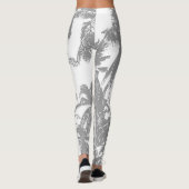 Muster der Palm Tree-Blätter Leggings (Rückseite)