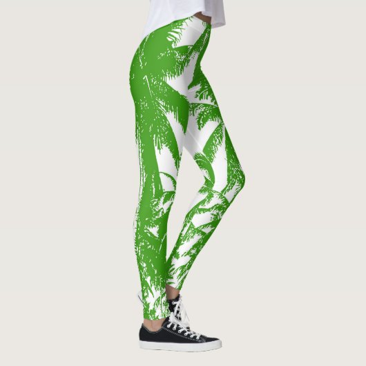 Muster der Palm Tree-Blätter Leggings (Rechts)