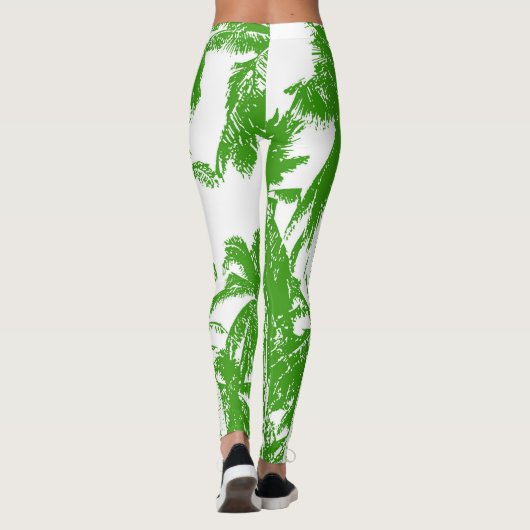 Muster der Palm Tree-Blätter Leggings (Rückseite)