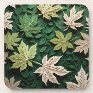 Muster der Papercut-Leafs - Naturlich Inspiriert E Getränkeuntersetzer