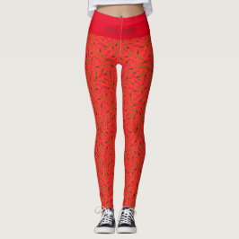 Muster der Paprikaschoten für Red Green Chili Leggings