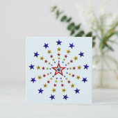 Muster der Party Einladung der Patriotischen Stern (Stehend Vorderseite)