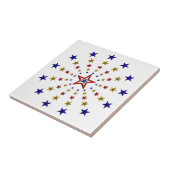 Muster der Patriotischen Sterne Fliese (Seite)