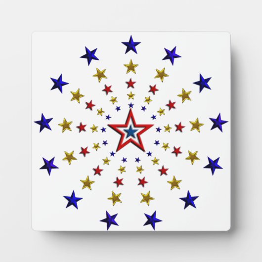 Muster der Patriotischen Sterne Fotoplatte (Vorderseite)