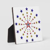 Muster der Patriotischen Sterne Fotoplatte (Vorderseite)