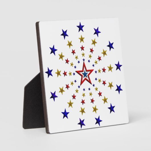 Muster der Patriotischen Sterne Fotoplatte (Vorderseite)