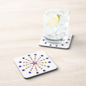 Muster der Patriotischen Sterne Getränkeuntersetzer (Rechte Seite)