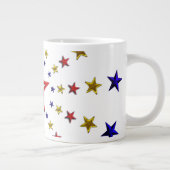 Muster der Patriotischen Sterne Jumbo-Tasse (Rechts)
