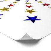 Muster der Patriotischen Sterne Klein Poster (Ecke)