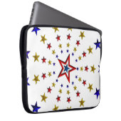 Muster der Patriotischen Sterne Laptopschutzhülle (Vorne Rechts)