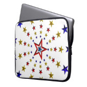 Muster der Patriotischen Sterne Laptopschutzhülle (Vorderseite Links)