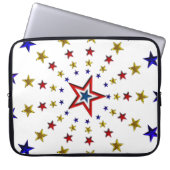 Muster der Patriotischen Sterne Laptopschutzhülle (Vorderseite)