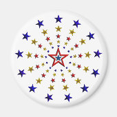 Muster der Patriotischen Sterne Magnet (Vorne)