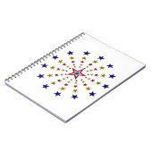 Muster der Patriotischen Sterne Notizblock (Linke Seite)