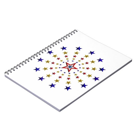 Muster der Patriotischen Sterne Notizblock (Linke Seite)