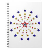 Muster der Patriotischen Sterne Notizblock (Vorderseite)