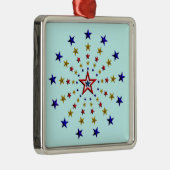 Muster der Patriotischen Sterne Ornament Aus Metall (Rechts)