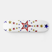 Muster der Patriotischen Sterne Skateboard (Horizontal)