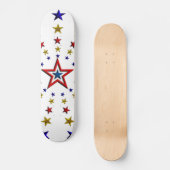 Muster der Patriotischen Sterne Skateboard (Vorderseite)