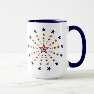 Muster der patriotischen Sterne Tasse