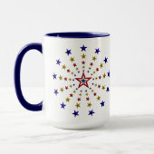 Muster der Patriotischen Sterne Tasse (Links)