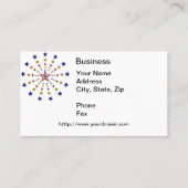 Muster der Patriotischen Sterne Visitenkarte (Rückseite)