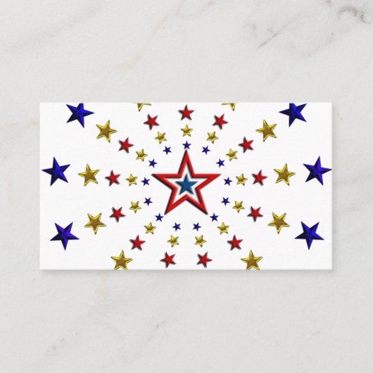 Muster der Patriotischen Sterne Visitenkarte (Vorderseite)