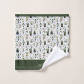 Muster der personalisierten Boho-gepunkteten Pflan Badhandtuch Set (Waschlappen)