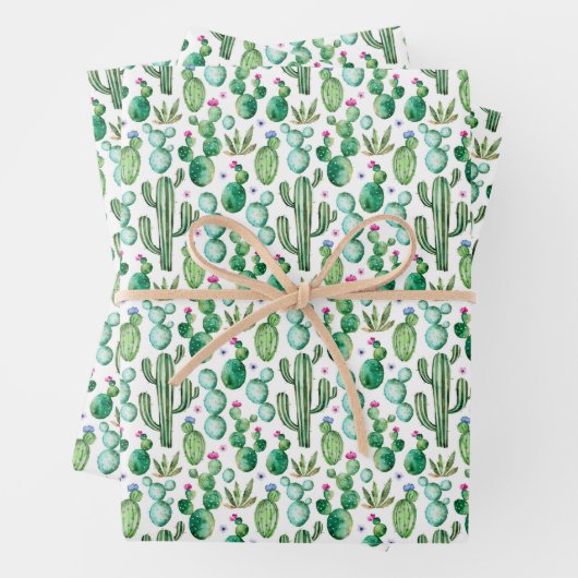 Muster der Pflanze für Aquarellfarben Geschenkpapier Set (Beispiel)