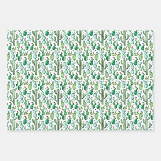 Muster der Pflanze für Aquarellfarben Geschenkpapier Set (Vorderseite)