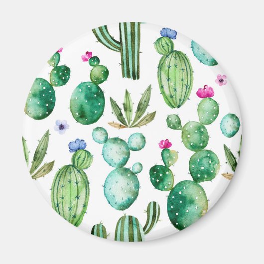 Muster der Pflanze für Aquarellfarben Magnet (Vorne)