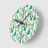 Muster der Pflanze für Aquarellfarben Runde Wanduhr (Winkel)
