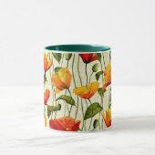 Muster der Pflücke, rot und gelb, Tasse (Zentrum)