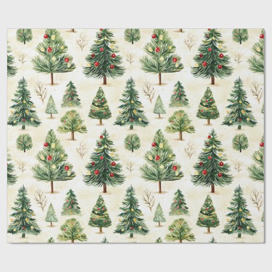 Muster der Pinienbäume Geschenkpapier (Flach)