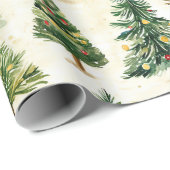 Muster der Pinienbäume Geschenkpapier (Rolleneckpunkt)