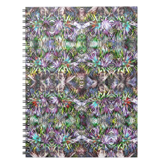 Muster der psychedelisch-farbigen Blume Notizblock (Vorderseite)