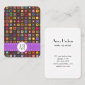 Muster der Quadrate, Muster der Quadrate, Rückseit Visitenkarte (Vorne/Hinten)