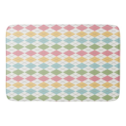 Muster der Raute Pastel Badematte (Vorderseite)