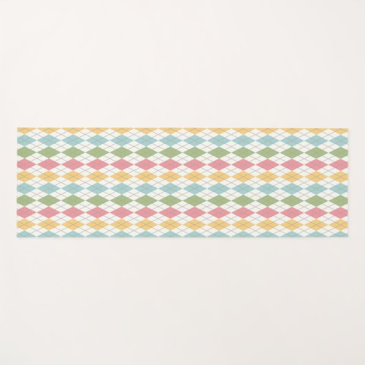 Muster der Raute Pastel Yogamatte (Vorderseite (Horizontal))