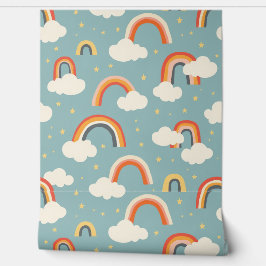 Muster der Regenbogenwolken | Modernes Kinderzimme Tapete