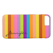 Muster der Retro-farbigen Streifen #22 Case-Mate iPhone Hülle (Rückseite (Horizontal))