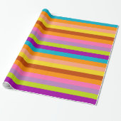 Muster der Retro-farbigen Streifen #22 Geschenkpapier (Ungerollt)
