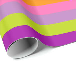 Muster der Retro-farbigen Streifen #22 Geschenkpapier