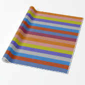 Muster der Retro-farbigen Streifen #38 Geschenkpapier (Ungerollt)