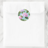 Muster der Retro Hydrangea-Blume Runder Aufkleber (Tasche)