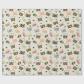 Muster der Retro-Kamera Tan Geschenkpapier (Flach)