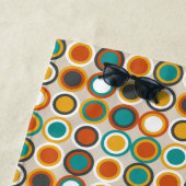Muster der Retro-Orange-braunen Aquamarinen Kreise Strandtuch (Beispiel)